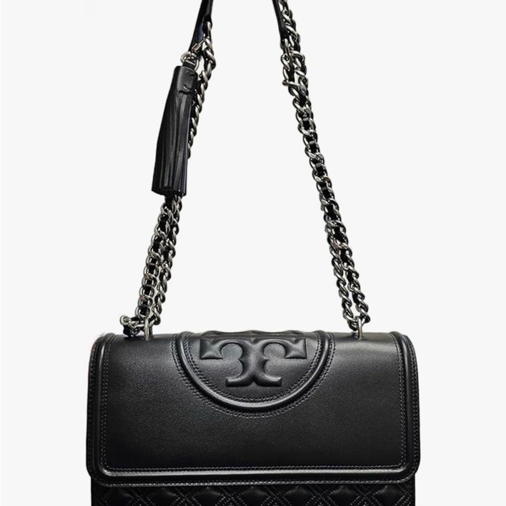 Tory Burch Fleming Convertible Shoulder Bag -Silver hardware